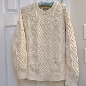 Cotton Cable-knit crewneck sweater